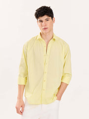 Lemon Yellow Poplin Shirt